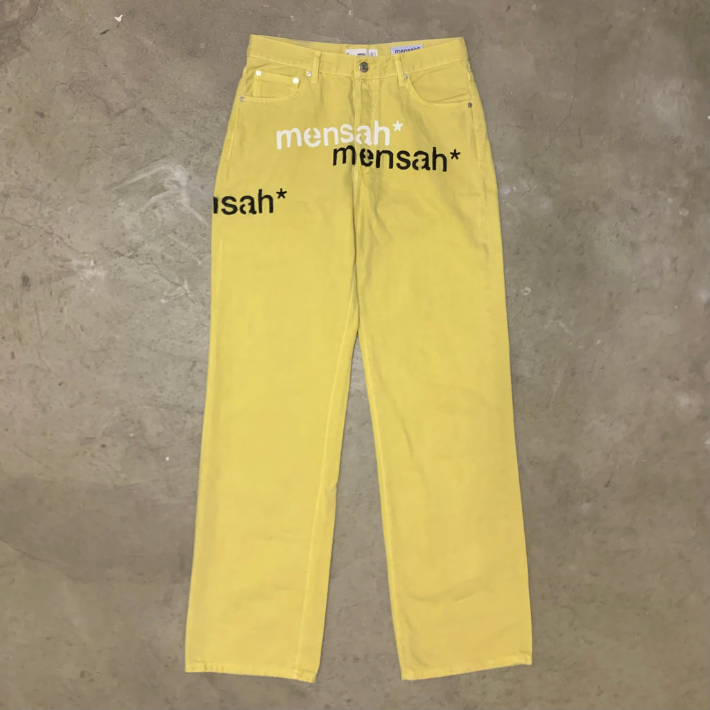 Multi Logo Yellow Jeans (40FR, 30"US) - mensah*