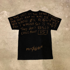« They Don’t Care About Us » Supreme/Hanes Tee (L) - mensah*