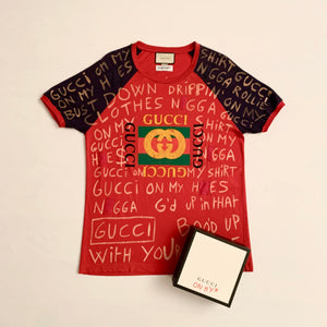 Bleached Gucci Tee (M) - mensah*
