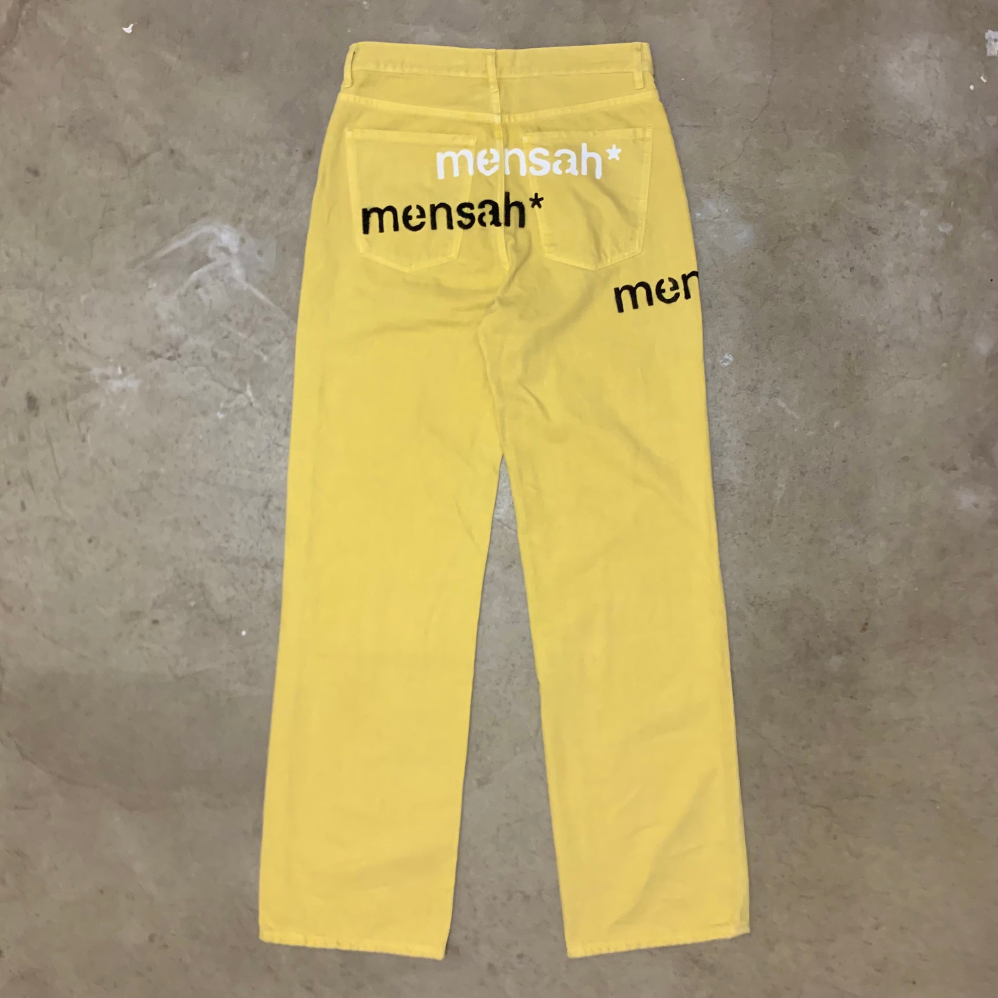 Multi Logo Yellow Jeans (40FR, 30"US) - mensah*