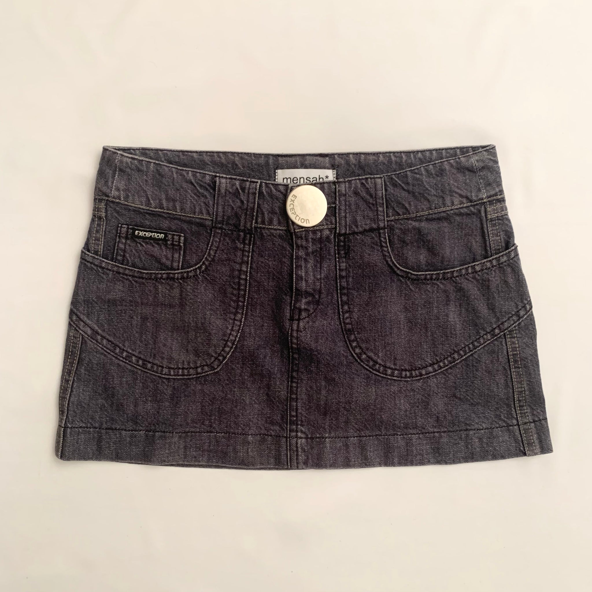 Logo Denim Skirt (36FR, 26"US) - mensah*