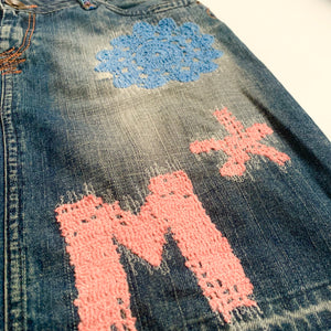 Doily Denim Skirt (38FR, 28"US) - mensah*