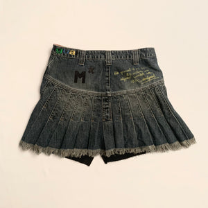 Live Fa$t Denim Skirt (38FR, 28"US) - mensah*