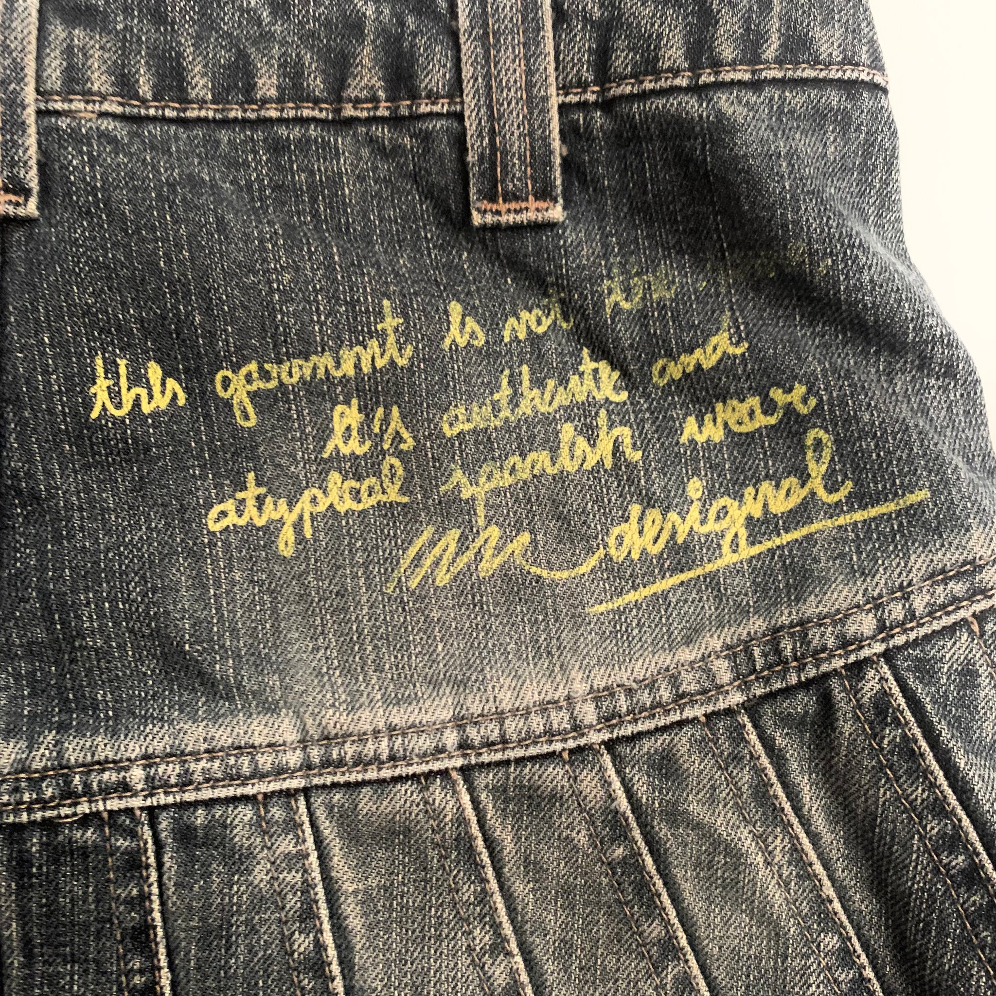 Live Fa$t Denim Skirt (38FR, 28"US) - mensah*