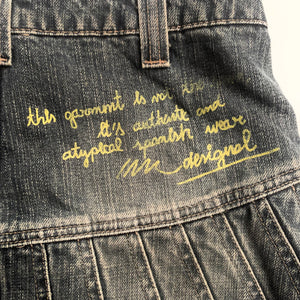 Live Fa$t Denim Skirt (38FR, 28"US) - mensah*