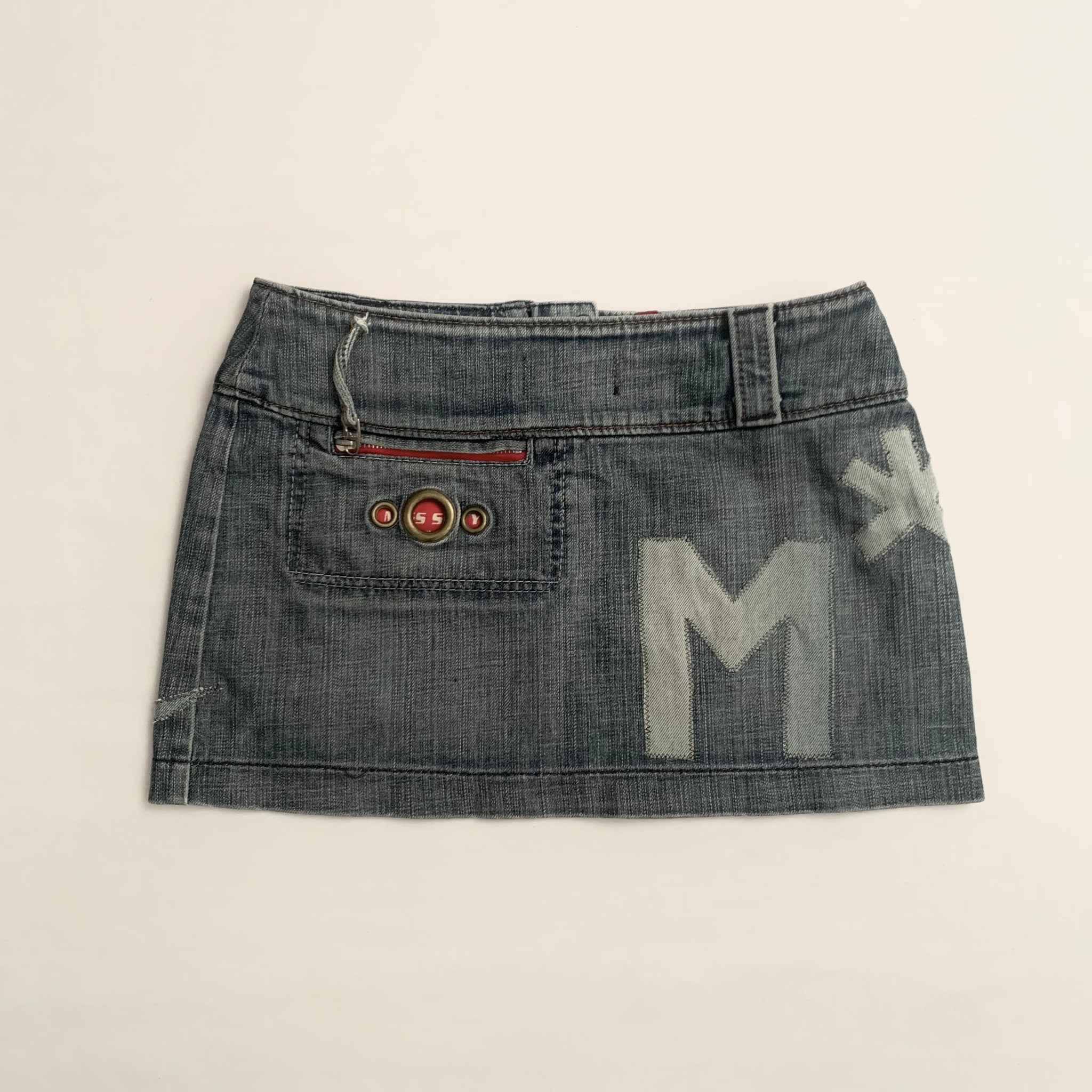 "Dino Attack" Denim Skirt (38FR, 28"US) - mensah*