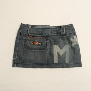 "Dino Attack" Denim Skirt (38FR, 28"US) - mensah*