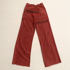 Multi Logo Red Jeans (extra long) (36FR, 27"US) - mensah*