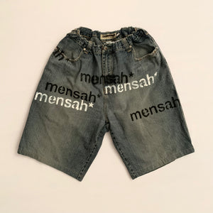 Multi Logo Denim Shorts (46FR, 36"US) - mensah*