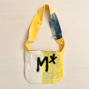 Reversible Yellow Denim Shoulder Bag - mensah*