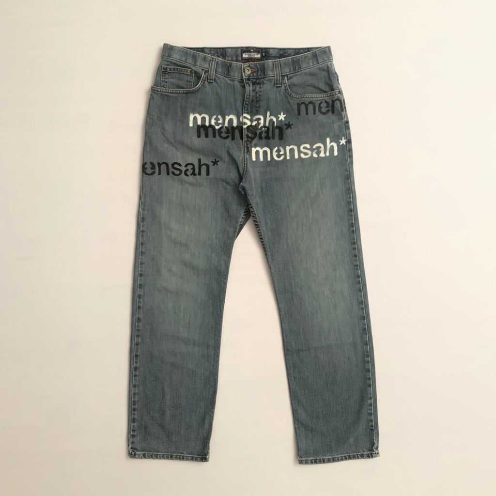 Multi Logo Jeans (44FR, 34"US) - mensah*