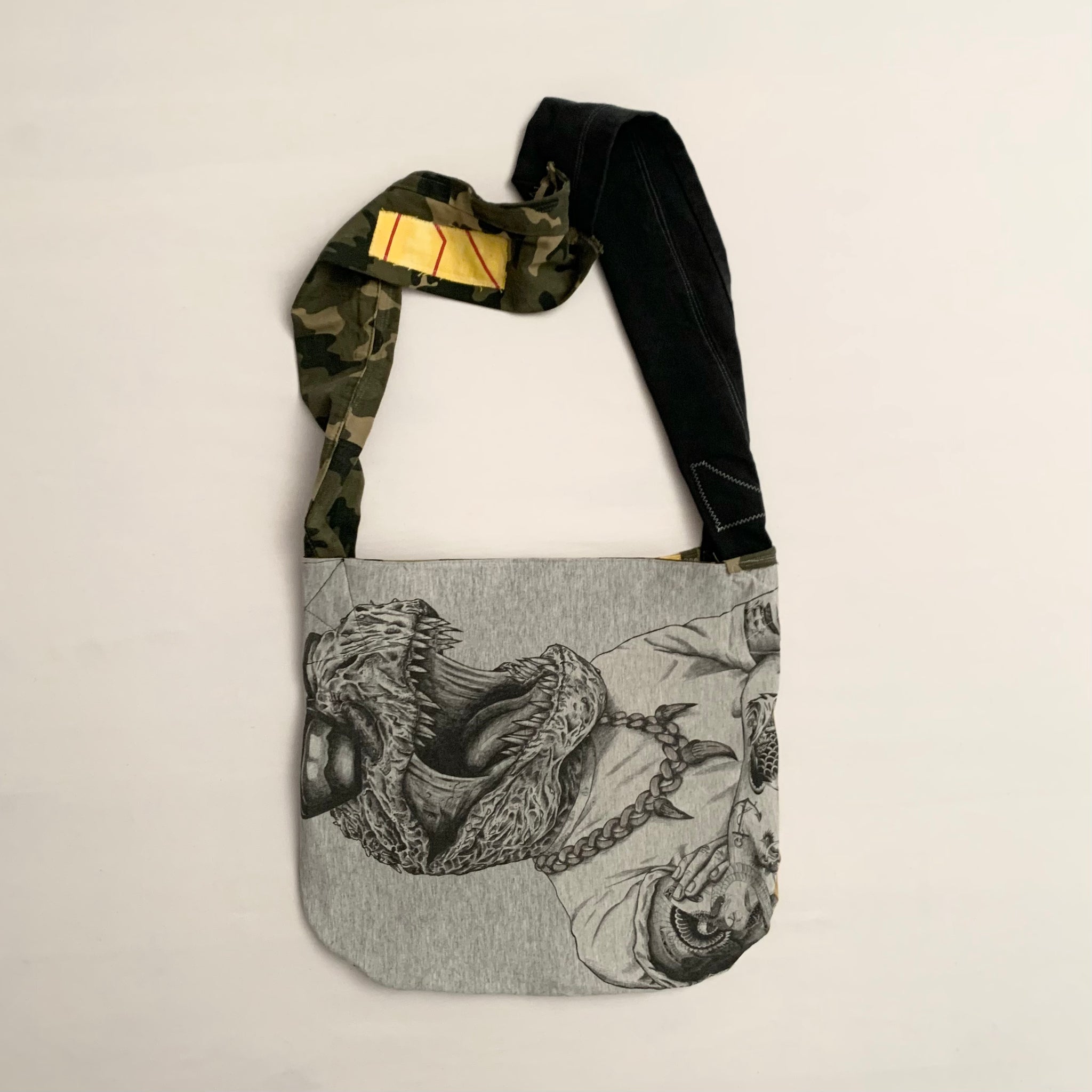 Reversible Denim Shoulder Bag - mensah*