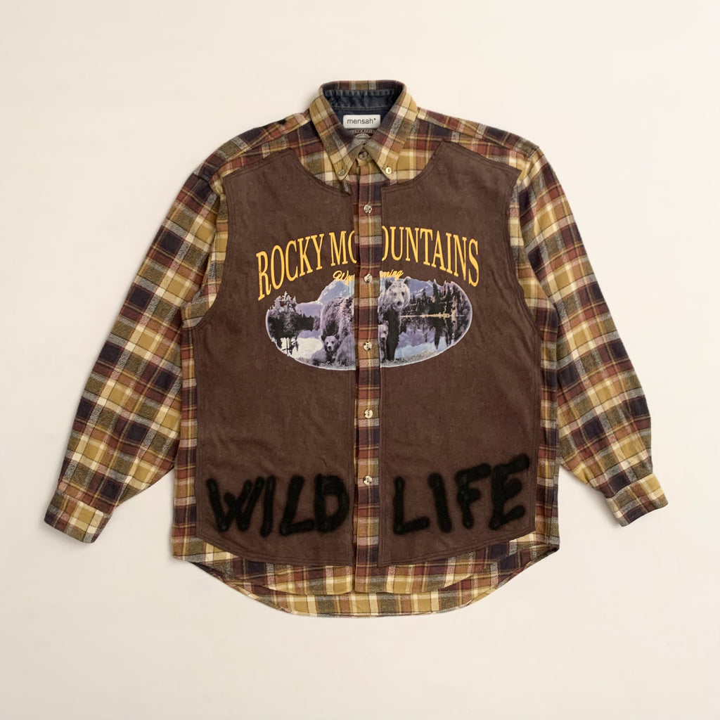 Wild Life Flannel Shirt (L) - mensah*