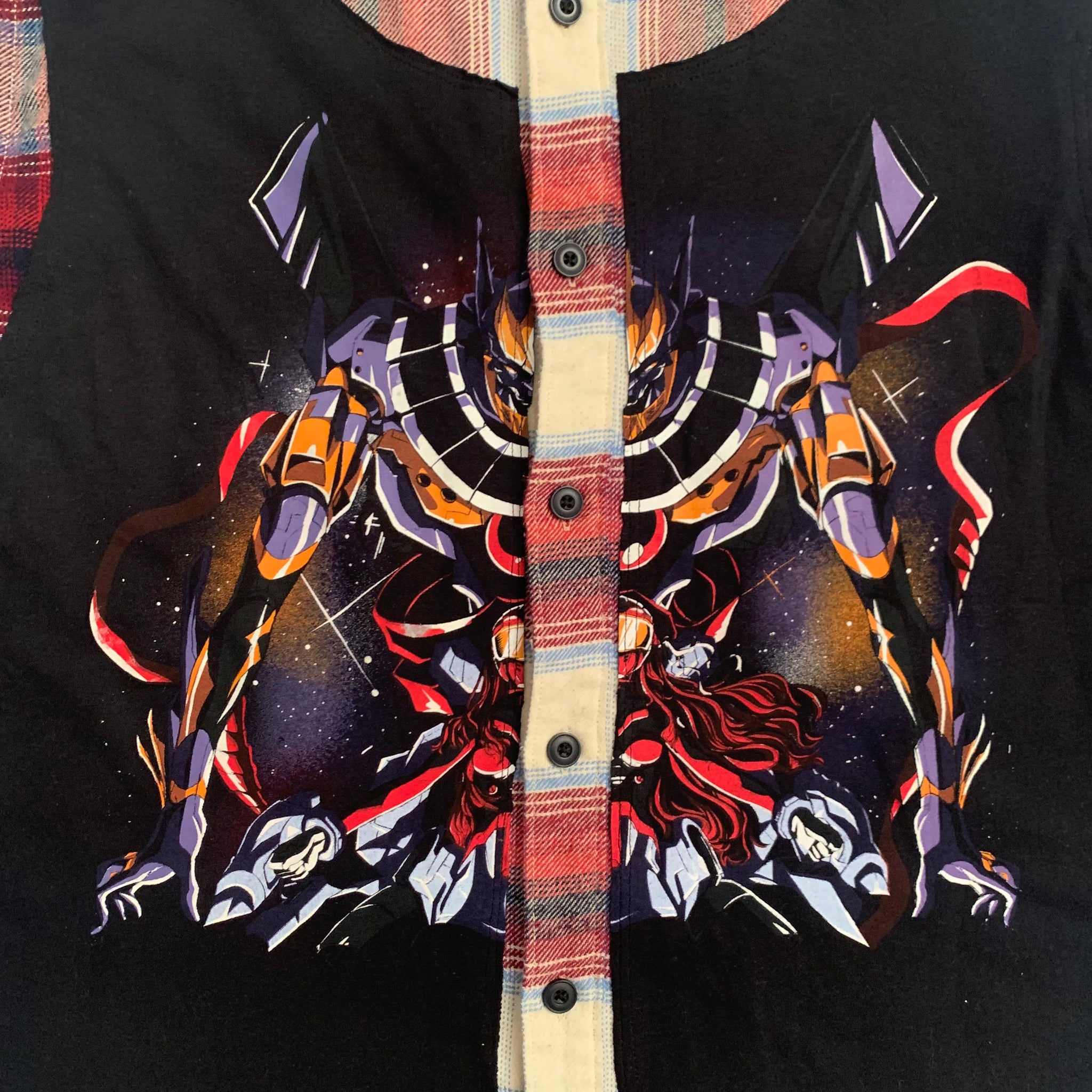 Evangelion Flannel Shirt (L) - mensah*