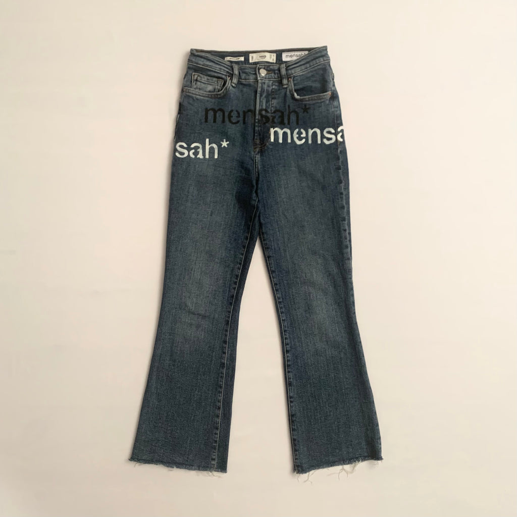 Multi Logo Jeans (34FR, 25"US) - mensah*