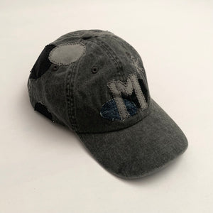Grey Denim Cap - mensah*