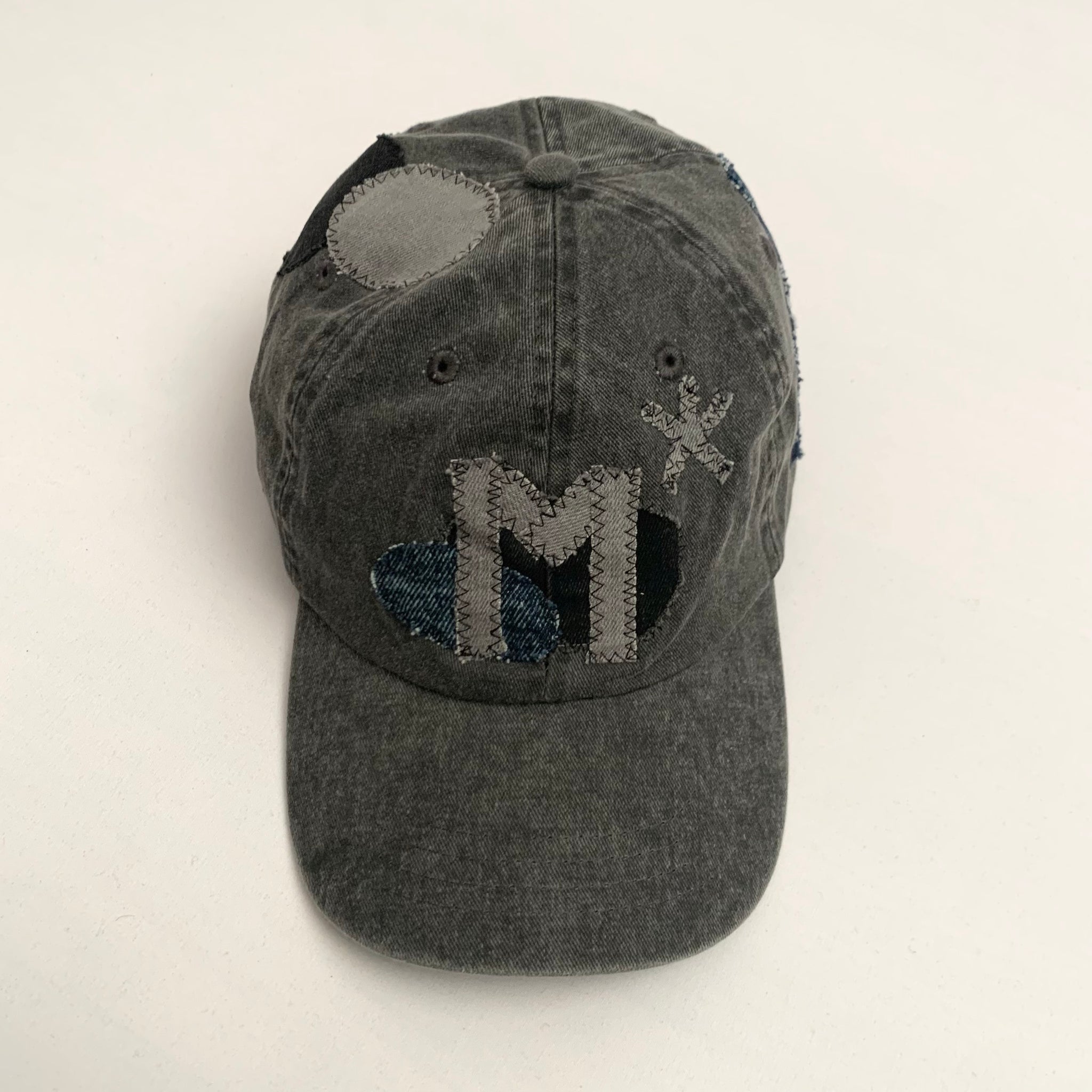 Grey Denim Cap - mensah*