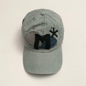 Pale Green Denim Cap - mensah*