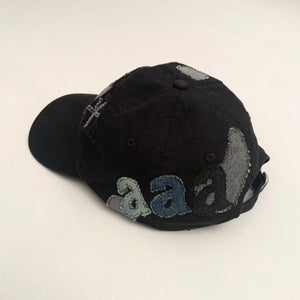 Black Denim Cap - mensah*